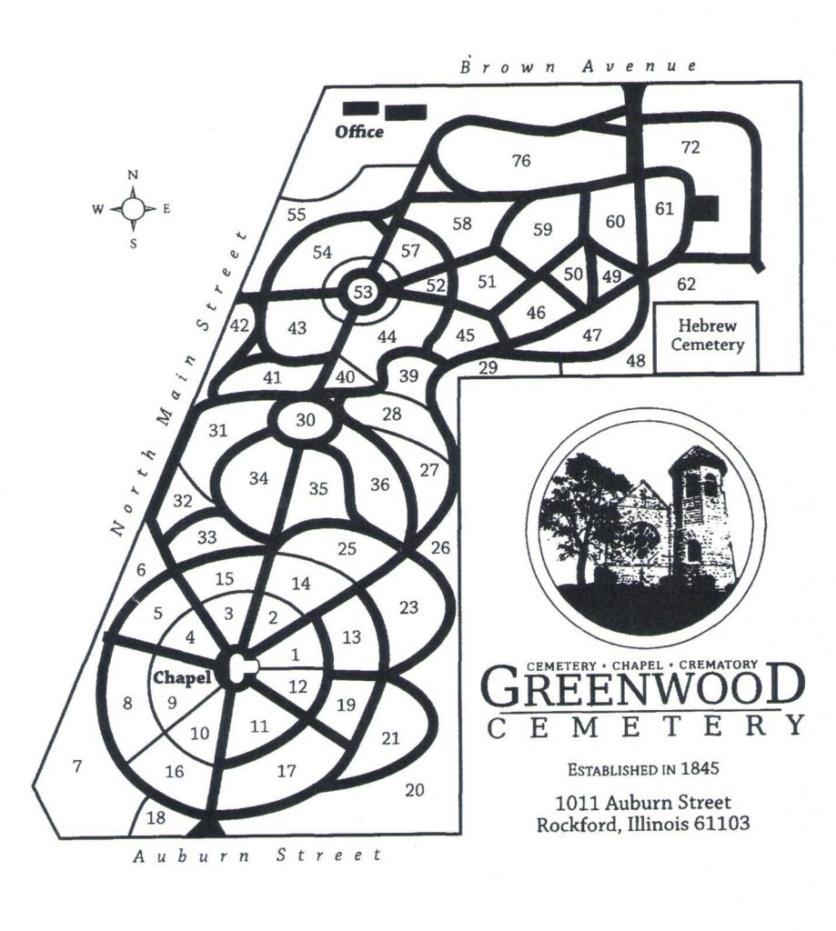 Map Greenwood Cemetery
